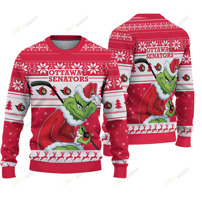 LIMITED EDITION - NEW CUSTOMIZED NHL29 OSN OTTAWA SENATORS UGLY SWEATER