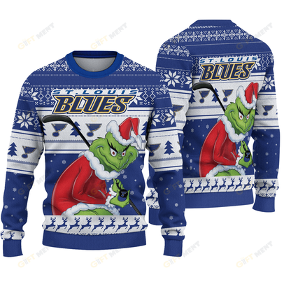 LIMITED EDITION - NEW CUSTOMIZED NHL14 SLB ST. LOUIS BLUES UGLY SWEATER