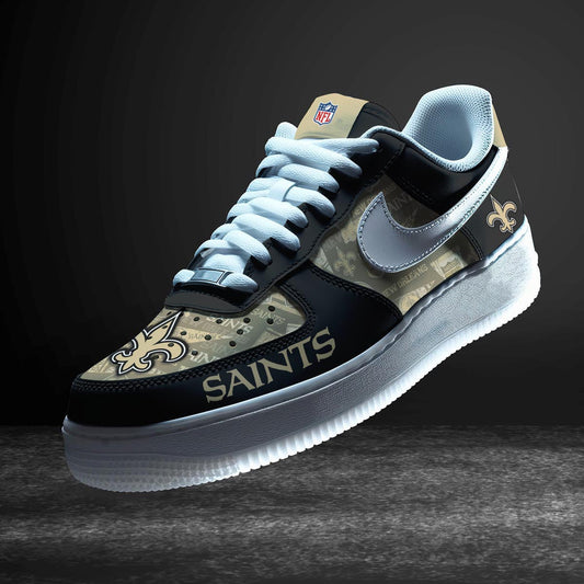 LIMITED EDITION - NEW CUSTOMIZED NFL24 NOS NEW ORLEANS SAINTS AF1 SNEAKERS