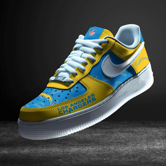 LIMITED EDITION - NEW CUSTOMIZED NFL09 LAC LOS ANGELES CHARGERS AF1 SNEAKERS