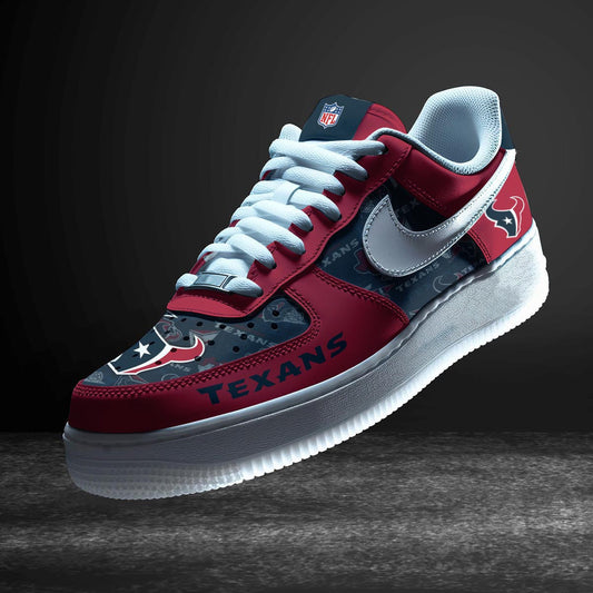 LIMITED EDITION - NEW CUSTOMIZED NFL15 HTT HOUSTON TEXANS AF1 SNEAKERS