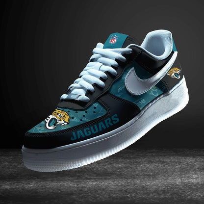 LIMITED EDITION - NEW CUSTOMIZED NFL30 JSJ JACKSONVILLE JAGUARS AF1 SNEAKERS