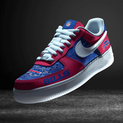 LIMITED EDITION - NEW CUSTOMIZED NFL03 BFB BUFFALO BILLS AF1 SNEAKERS