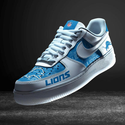LIMITED EDITION - NEW CUSTOMIZED NFL04 DTL DETROIT LIONS AF1 SNEAKERS