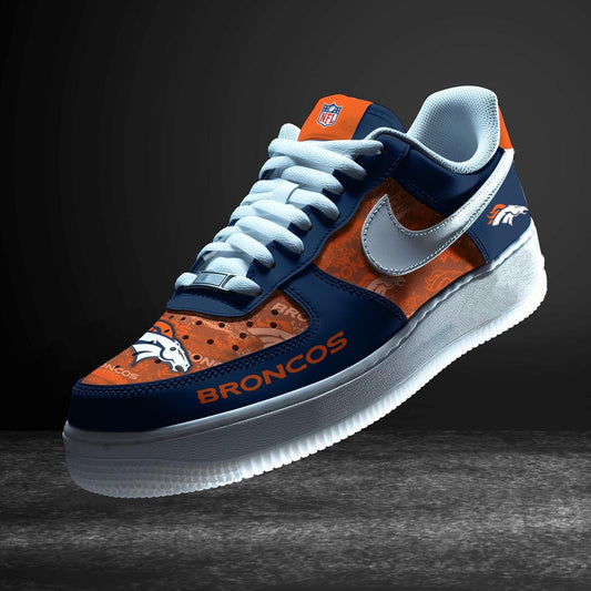 LIMITED EDITION - NEW CUSTOMIZED NFL13 DVB DENVER BRONCOS AF1 SNEAKERS