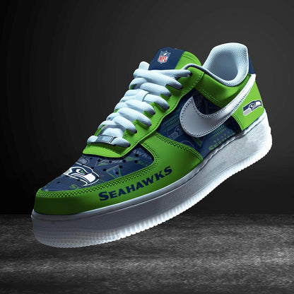 LIMITED EDITION - NEW CUSTOMIZED NFL06 SSH SEATTLE SEAHAWKS AF1 SNEAKERS