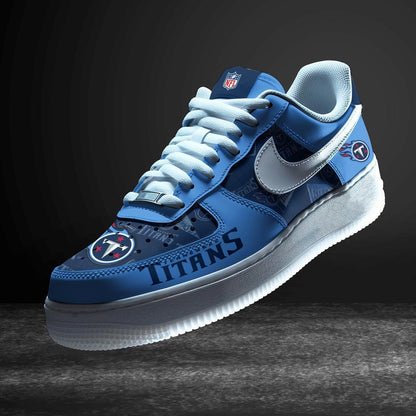 LIMITED EDITION - NEW CUSTOMIZED NFL31 TST TENNESSEE TITANS AF1 SNEAKERS