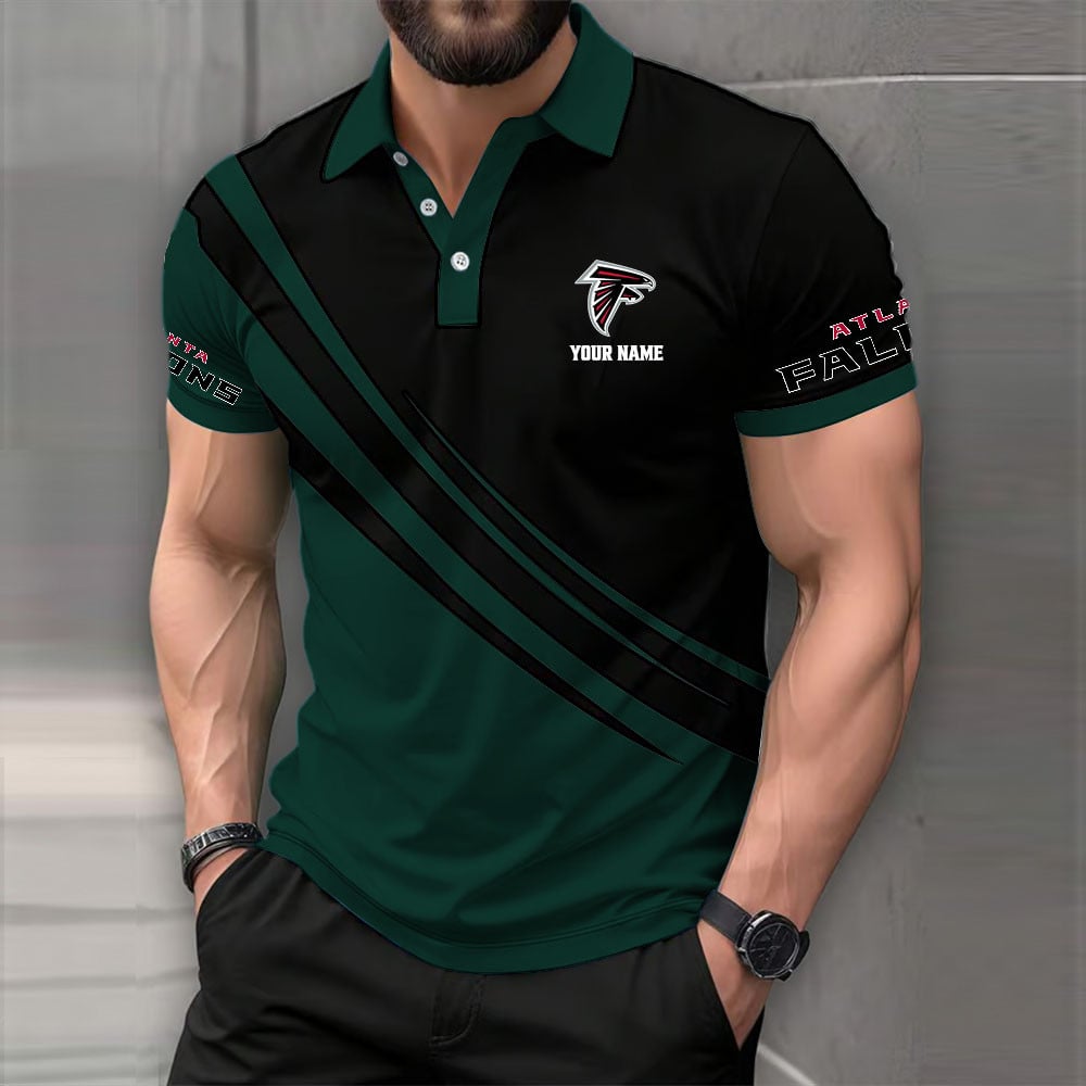 LIMITED EDITION - NEW CUSTOMIZED NFL18 ATF ATLANTA FALCONS POLO SHIRT