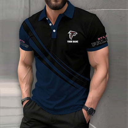 LIMITED EDITION - NEW CUSTOMIZED NFL18 ATF ATLANTA FALCONS POLO SHIRT