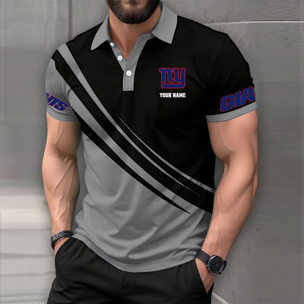LIMITED EDITION - NEW CUSTOMIZED NFL32 NYG NEW YORK GIANTS POLO SHIRT