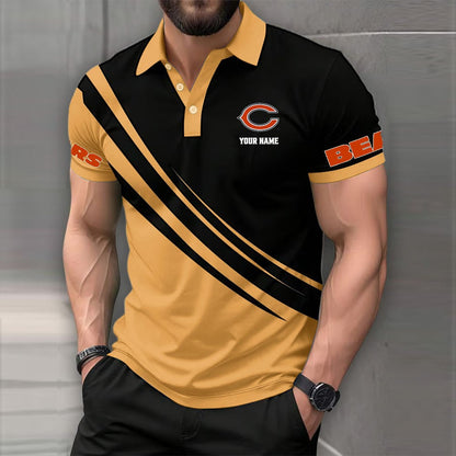 LIMITED EDITION - NEW CUSTOMIZED NFL26 CCB CHICAGO BEARS POLO SHIRT