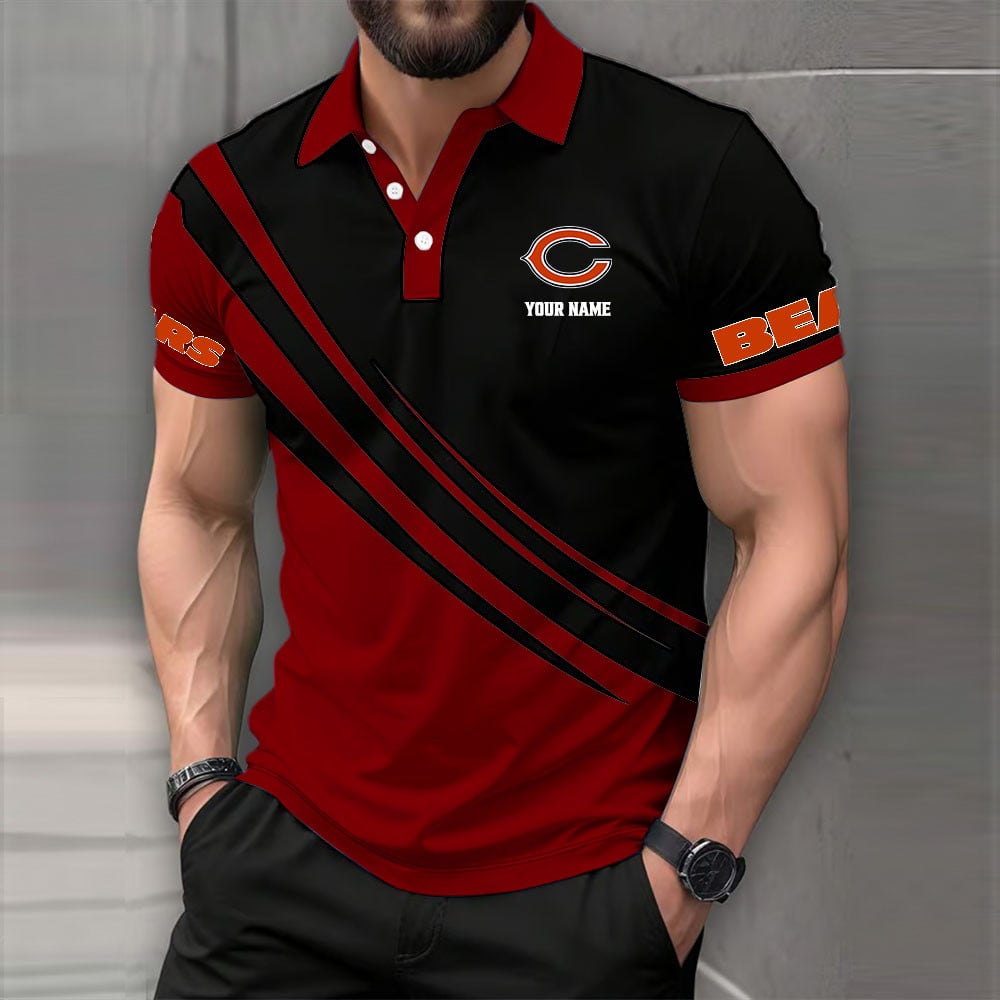 LIMITED EDITION - NEW CUSTOMIZED NFL26 CCB CHICAGO BEARS POLO SHIRT