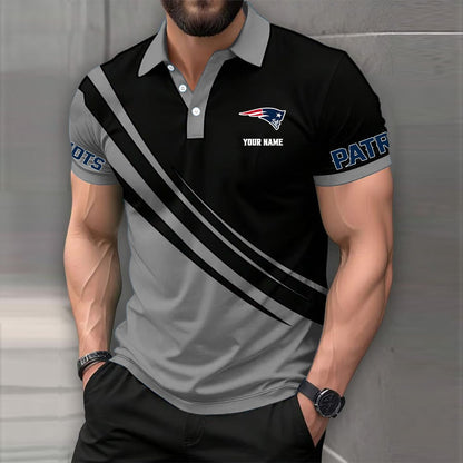 LIMITED EDITION - NEW CUSTOMIZED NFL27 NEP NEW ENGLAND PATRIOTS POLO SHIRT