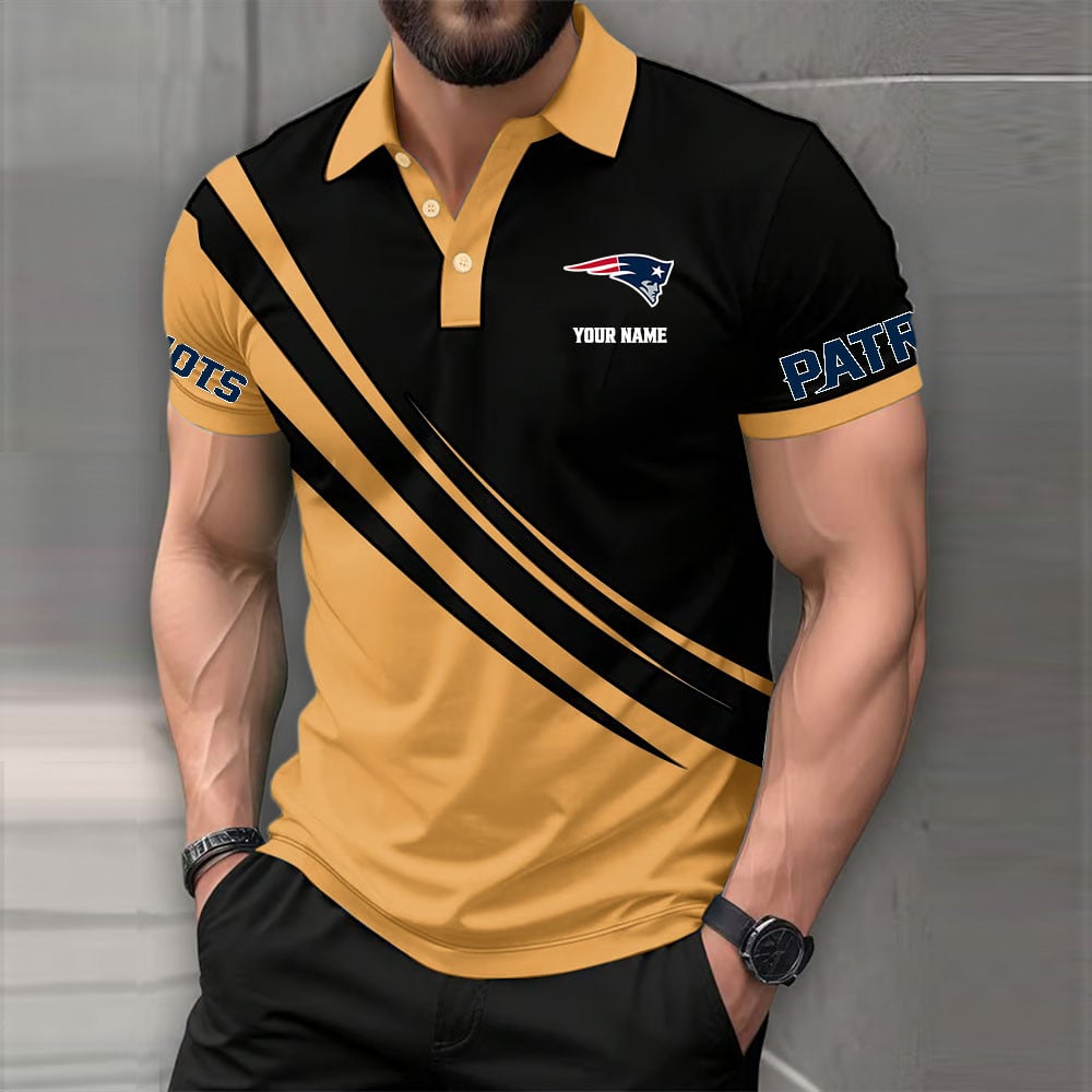 LIMITED EDITION - NEW CUSTOMIZED NFL27 NEP NEW ENGLAND PATRIOTS POLO SHIRT