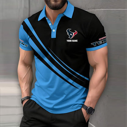 LIMITED EDITION - NEW CUSTOMIZED NFL15 HTT HOUSTON TEXANS POLO SHIRT