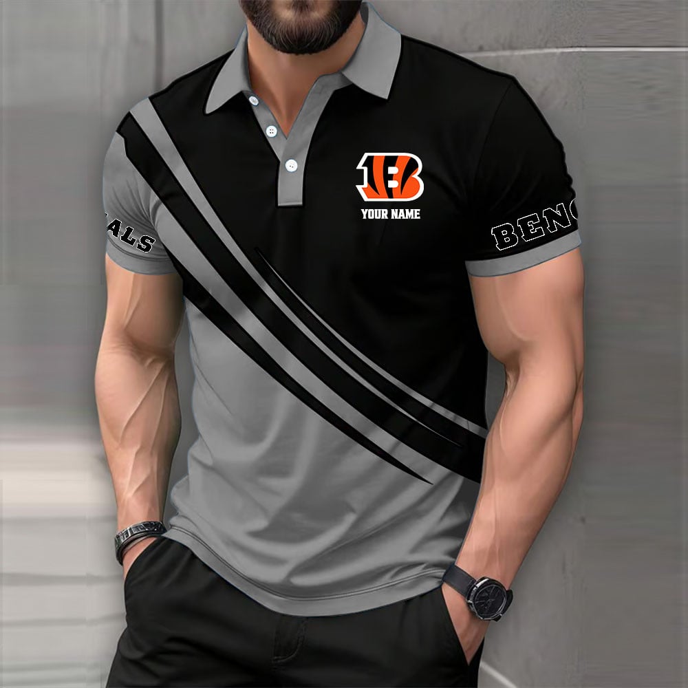 LIMITED EDITION - NEW CUSTOMIZED NFL16 CCB CINCINNATI BENGALS POLO SHIRT