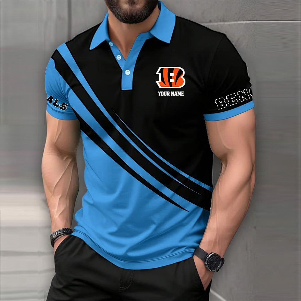 LIMITED EDITION - NEW CUSTOMIZED NFL16 CCB CINCINNATI BENGALS POLO SHIRT