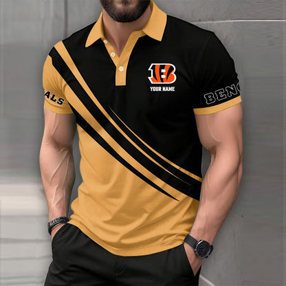 LIMITED EDITION - NEW CUSTOMIZED NFL16 CCB CINCINNATI BENGALS POLO SHIRT