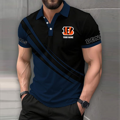 LIMITED EDITION - NEW CUSTOMIZED NFL16 CCB CINCINNATI BENGALS POLO SHIRT