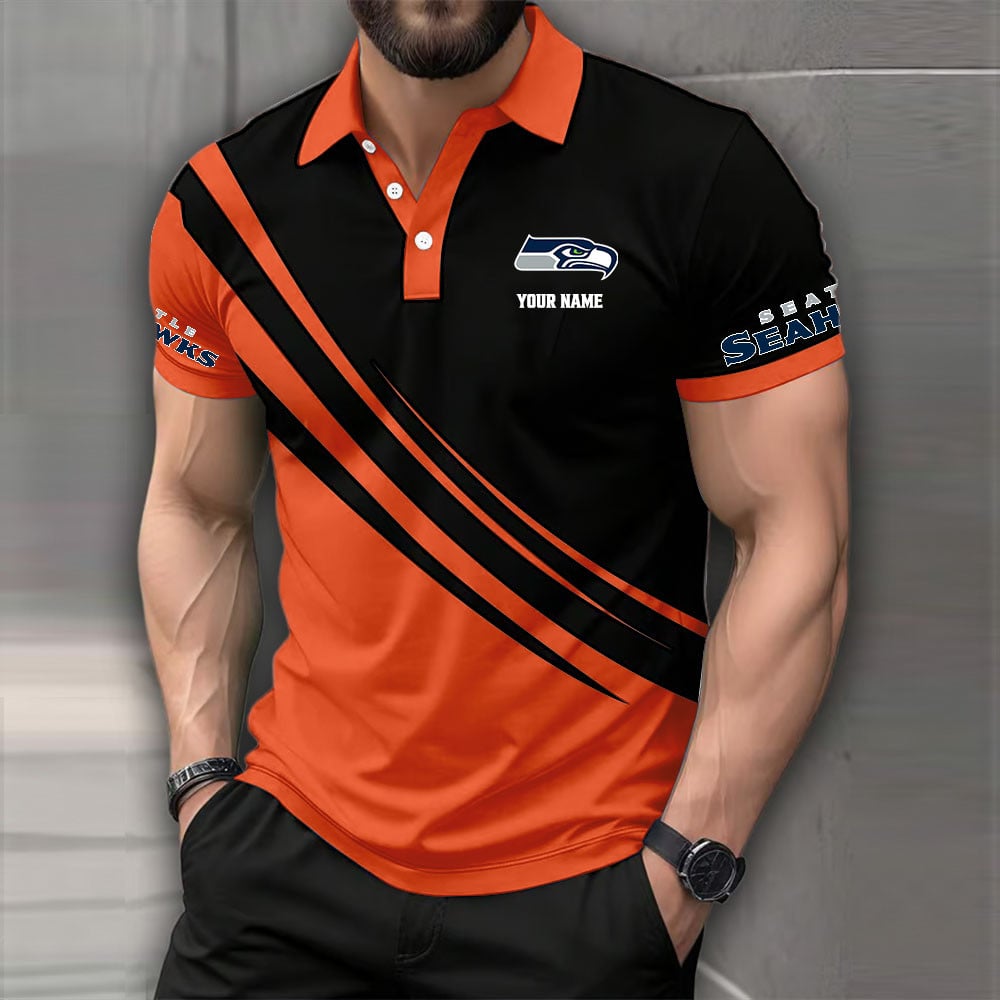 LIMITED EDITION - NEW CUSTOMIZED NFL06 SSH SEATTLE SEAHAWKS POLO SHIRT