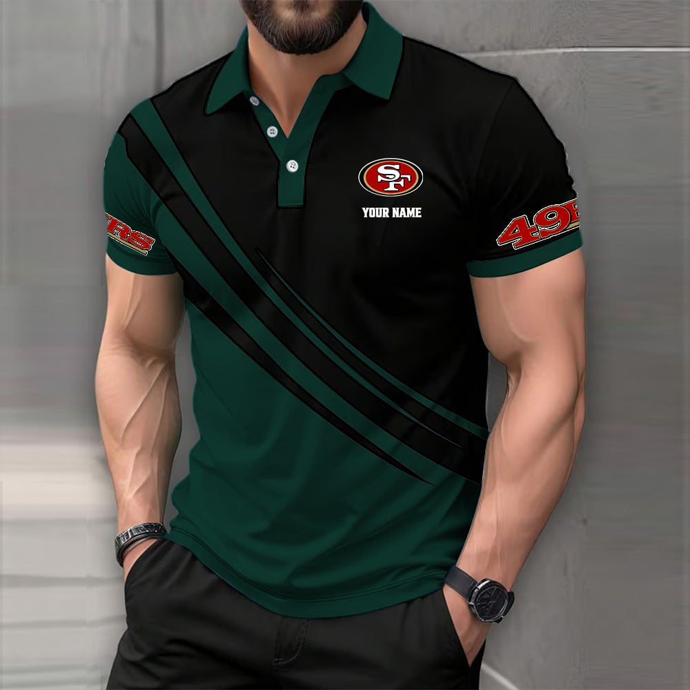 LIMITED EDITION - NEW CUSTOMIZED NFL11 SF49 SAN FRANCISCO 49ERS POLO SHIRT