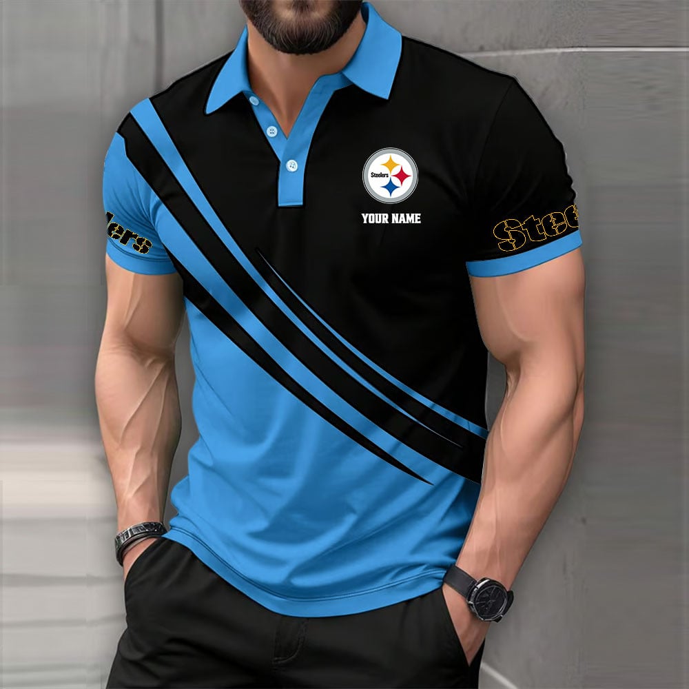 LIMITED EDITION - NEW CUSTOMIZED NFL14 PSB PITTSBURGH STEELERS POLO SHIRT