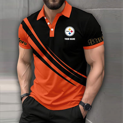LIMITED EDITION - NEW CUSTOMIZED NFL14 PSB PITTSBURGH STEELERS POLO SHIRT