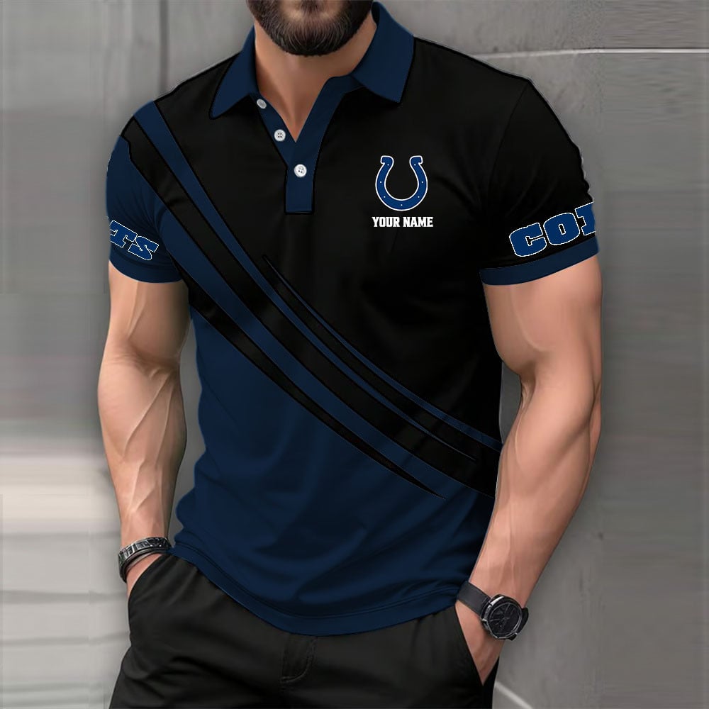 LIMITED EDITION - NEW CUSTOMIZED NFL17 IDC INDIANAPOLIS COLTS POLO SHIRT