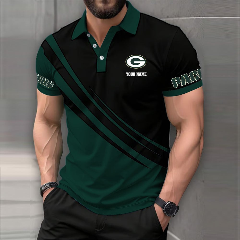 LIMITED EDITION - NEW CUSTOMIZED NFL08 GBP GREEN BAY PACKERS POLO SHIRT
