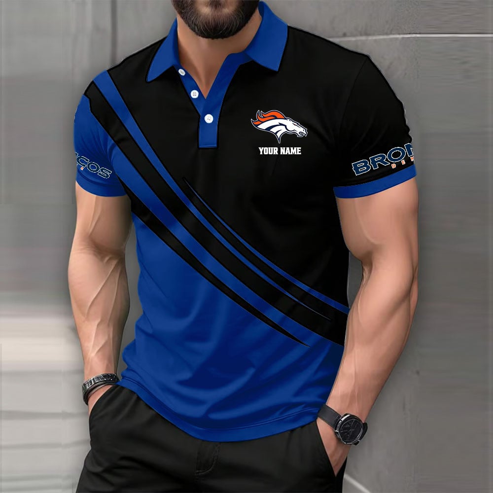 LIMITED EDITION - NEW CUSTOMIZED NFL13 DVB DENVER BRONCOS POLO SHIRT