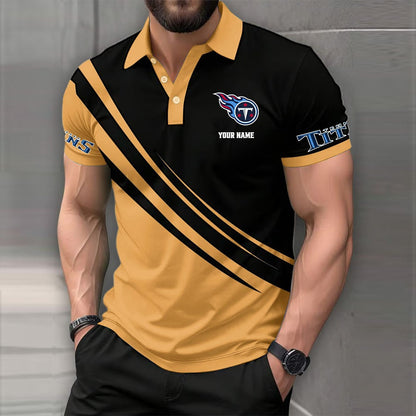 LIMITED EDITION - NEW CUSTOMIZED NFL31 TST TENNESSEE TITANS POLO SHIRT