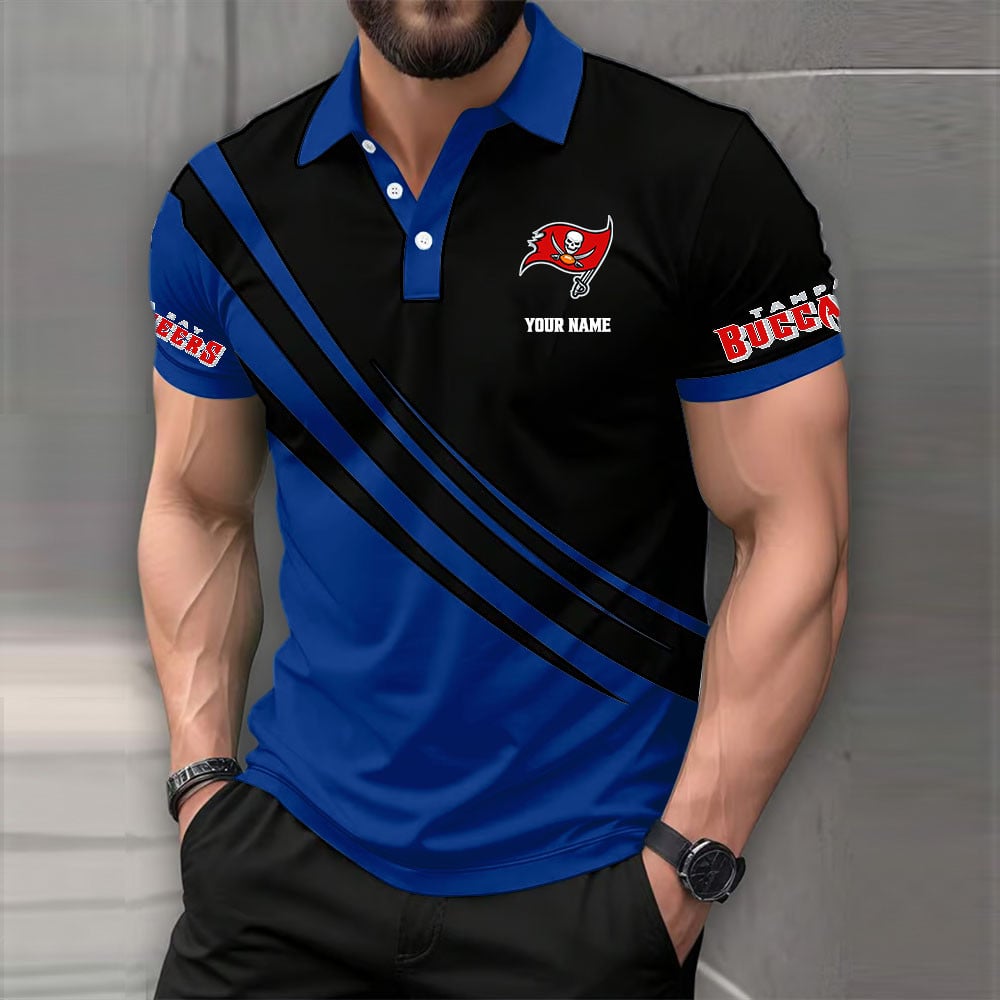 LIMITED EDITION - NEW CUSTOMIZED NFL10 TBB TAMPA BAY BUCCANEERS POLO SHIRT