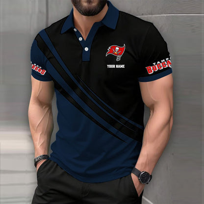 LIMITED EDITION - NEW CUSTOMIZED NFL10 TBB TAMPA BAY BUCCANEERS POLO SHIRT