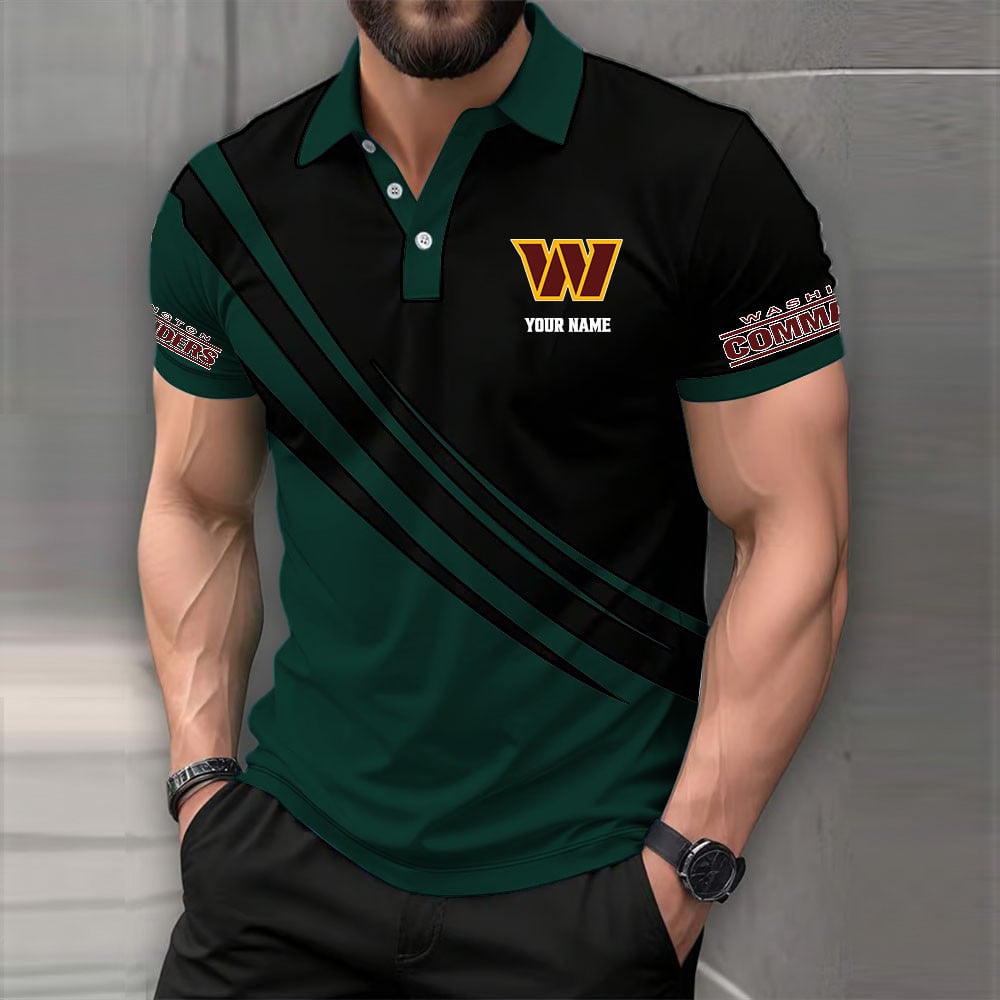 LIMITED EDITION - NEW CUSTOMIZED NFL12 WTC WASHINGTON COMMANDERS POLO SHIRT
