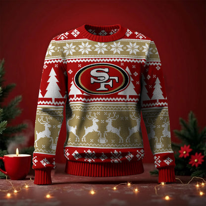 LIMITED EDITION - NEW CUSTOMIZED NFL11 SF49 SAN FRANCISCO 49ERS UGLY SWEATER