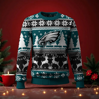 LIMITED EDITION - NEW CUSTOMIZED NFL02 PPE PHILADELPHIA EAGLES UGLY SWEATER