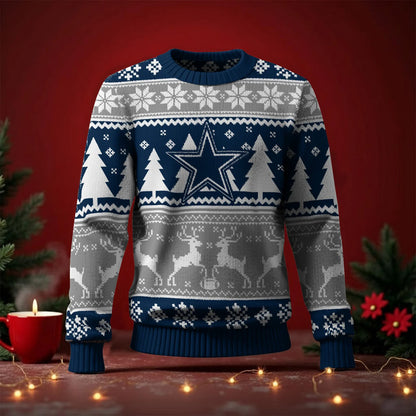 LIMITED EDITION - NEW CUSTOMIZED NFL21 DCB DALLAS COWBOYS UGLY SWEATER