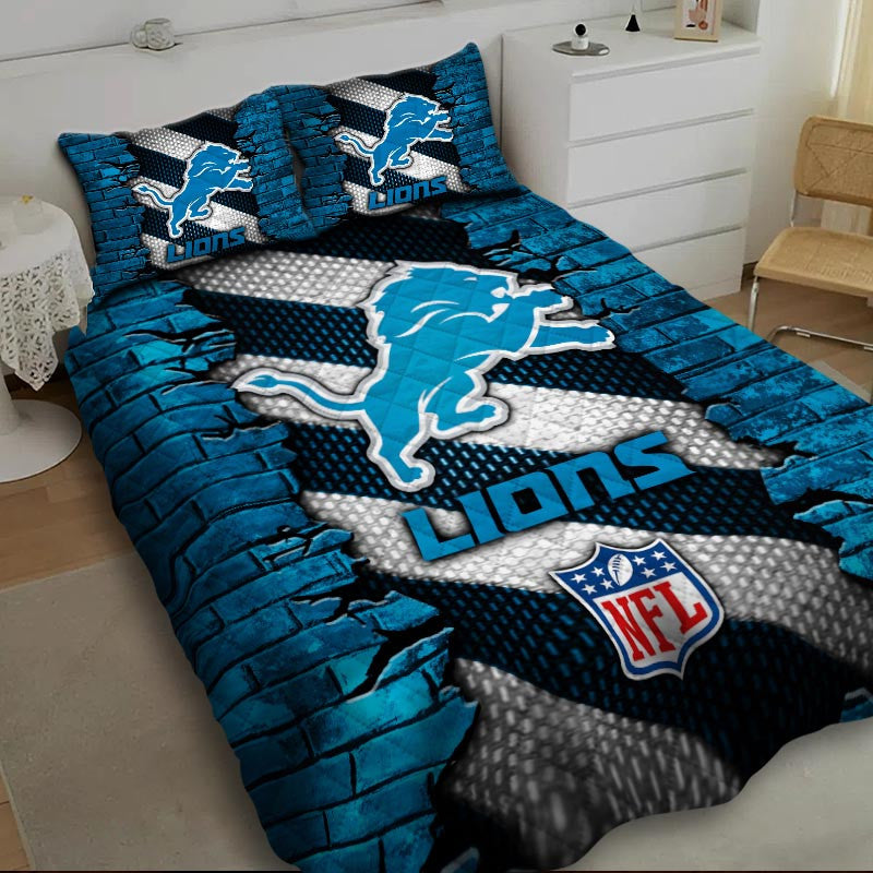 LIMITED EDITION - NEW PREMIUM NFL04 DTL DETROIT LIONS BEDDING SET