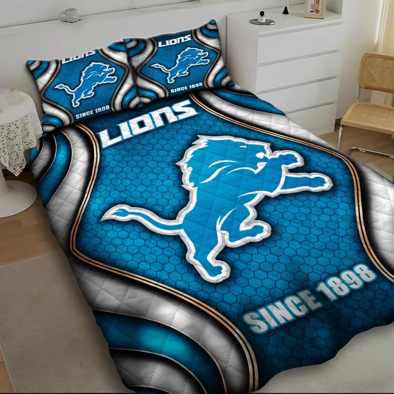 LIMITED EDITION - NEW PREMIUM NFL04 DTL DETROIT LIONS BEDDING SET
