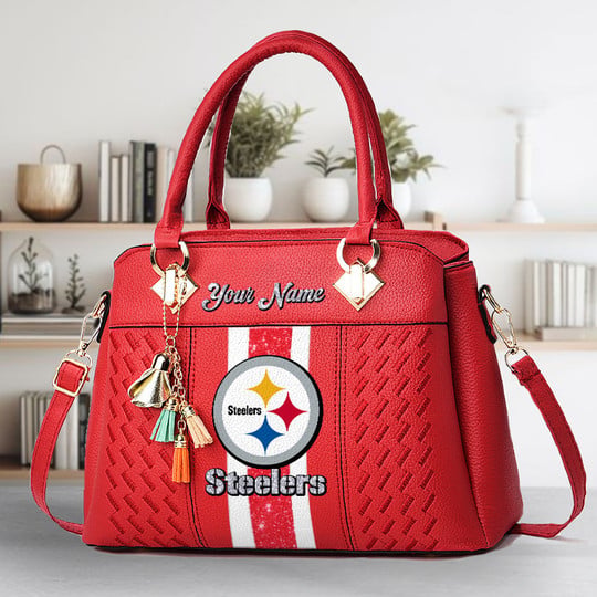 LIMITED EDITION - NEW CUSTOMIZED NFL14 PSB PITTSBURGH STEELERS ZIP HANDBAG MULTICOLOR