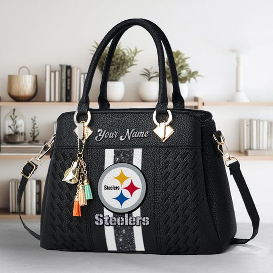 LIMITED EDITION - NEW CUSTOMIZED NFL14 PSB PITTSBURGH STEELERS ZIP HANDBAG MULTICOLOR