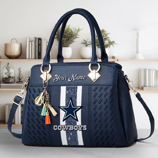 LIMITED EDITION - NEW CUSTOMIZED NFL21 DCB DALLAS COWBOYS ZIP HANDBAG MULTICOLOR