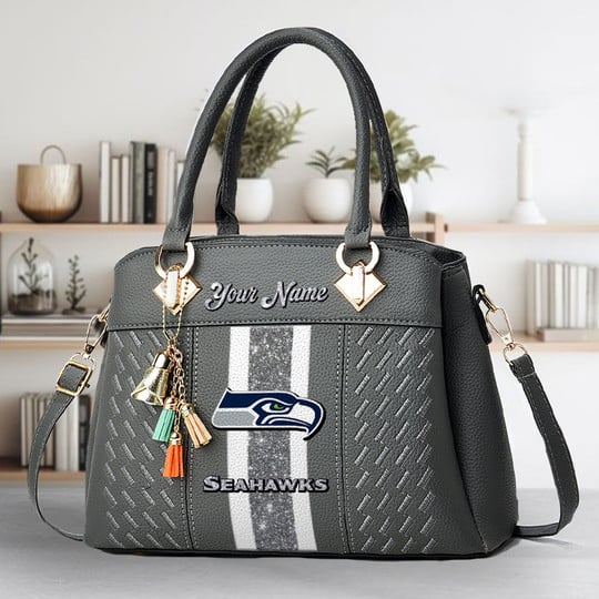 LIMITED EDITION - NEW CUSTOMIZED NFL06 SSH SEATTLE SEAHAWKS ZIP HANDBAG MULTICOLOR