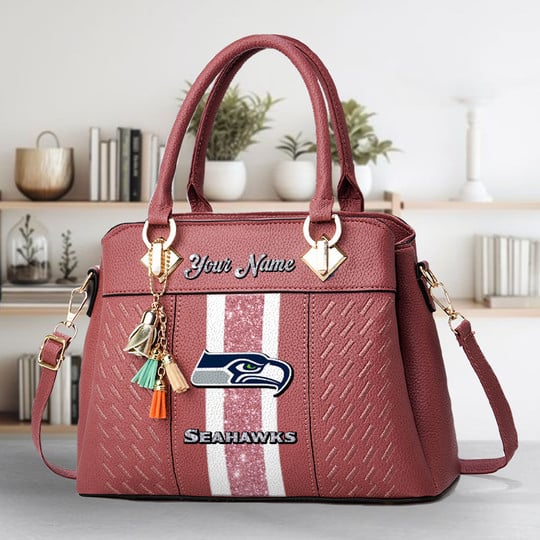 LIMITED EDITION - NEW CUSTOMIZED NFL06 SSH SEATTLE SEAHAWKS ZIP HANDBAG MULTICOLOR