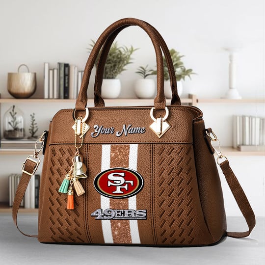 LIMITED EDITION - NEW CUSTOMIZED NFL11 SF49 SAN FRANCISCO 49ERS ZIP HANDBAG MULTICOLOR