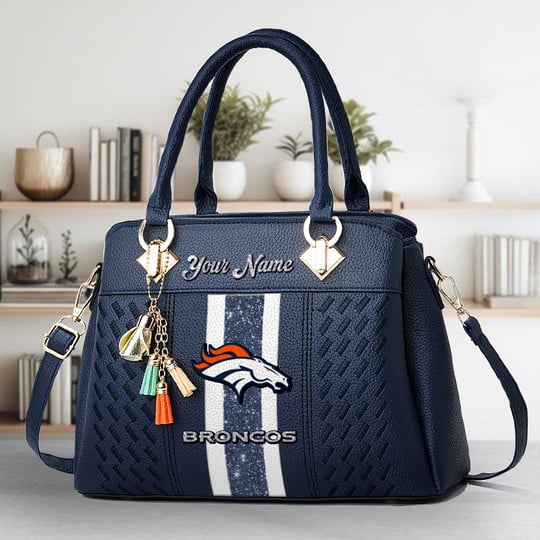 LIMITED EDITION - NEW CUSTOMIZED NFL13 DVB DENVER BRONCOS ZIP HANDBAG MULTICOLOR