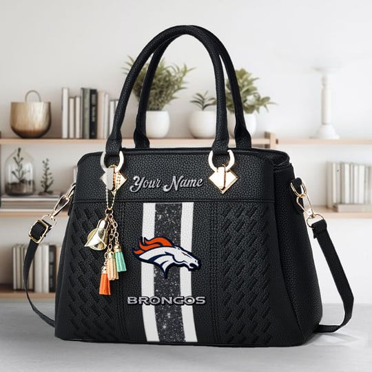 LIMITED EDITION - NEW CUSTOMIZED NFL13 DVB DENVER BRONCOS ZIP HANDBAG MULTICOLOR