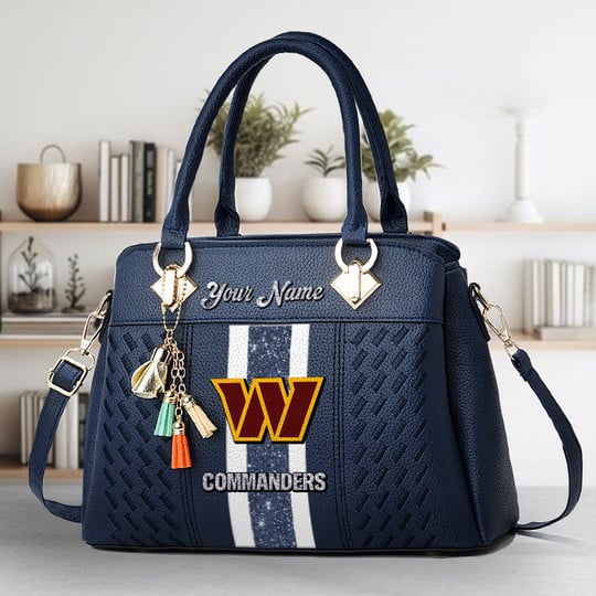 LIMITED EDITION - NEW CUSTOMIZED NFL12 WTC WASHINGTON COMMANDERS ZIP HANDBAG MULTICOLOR