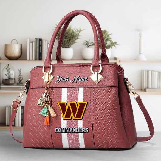 LIMITED EDITION - NEW CUSTOMIZED NFL12 WTC WASHINGTON COMMANDERS ZIP HANDBAG MULTICOLOR