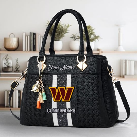 LIMITED EDITION - NEW CUSTOMIZED NFL12 WTC WASHINGTON COMMANDERS ZIP HANDBAG MULTICOLOR